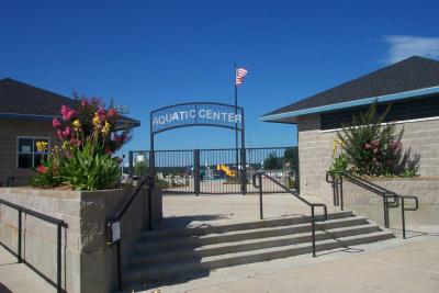 Entrance of Prairie Grove Aquatic Park